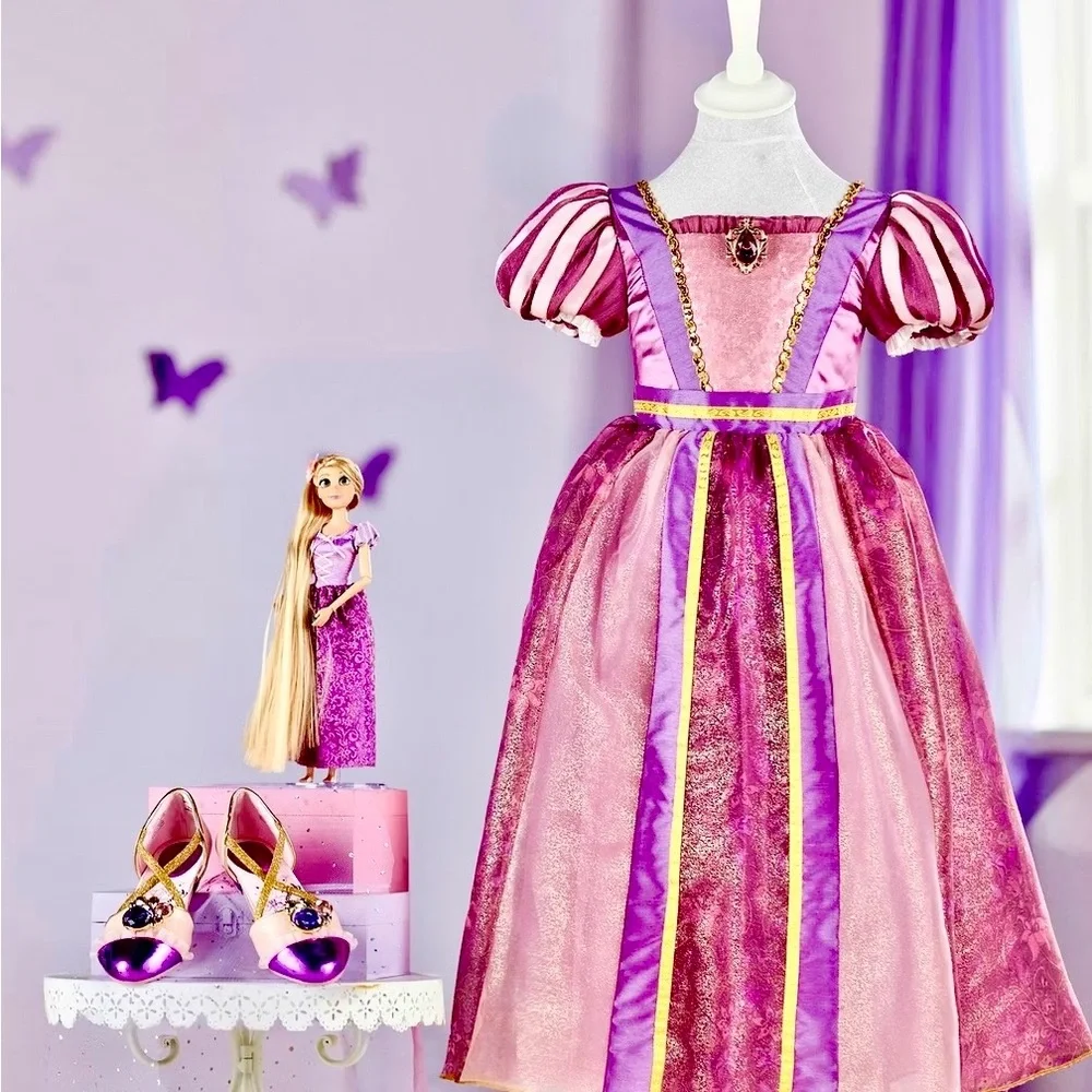 Official 💯 Original Disney Store Europe Rapunzel Costume from Tangled Rare SZ 4 - Picture 5 of 17